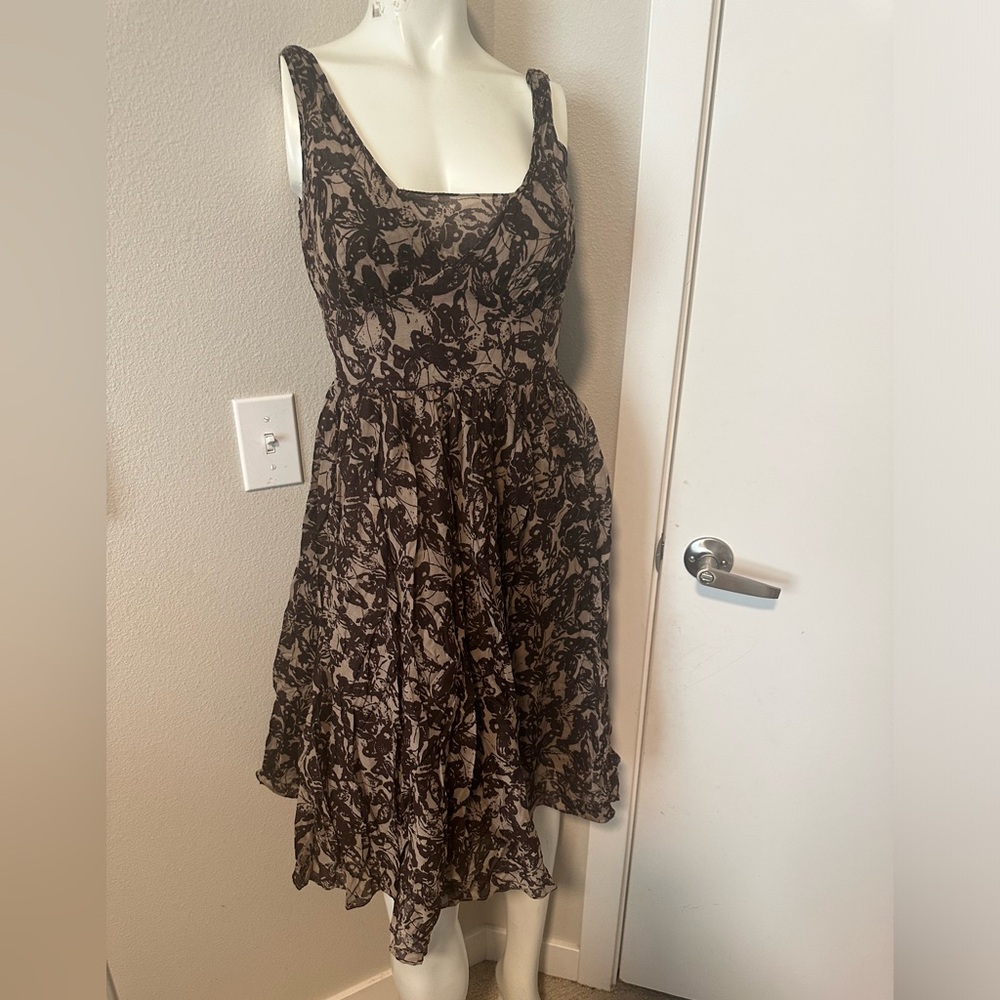 Dress small butterfly print—-